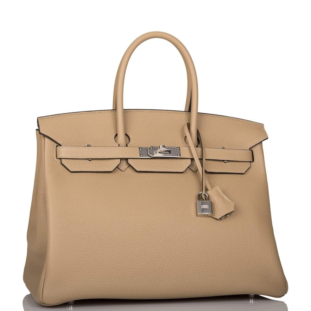 Hermes Birkin 35 Trench Clemence Palladium Hardware - Exclusu