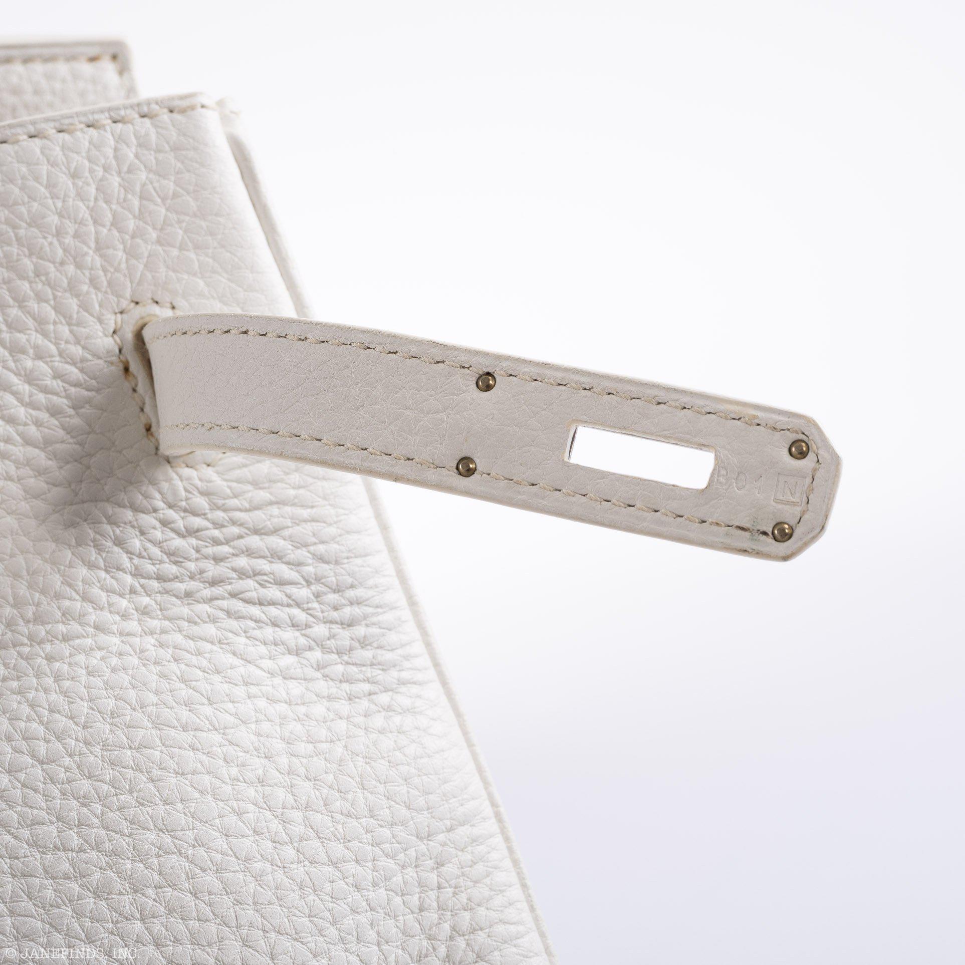 Hermes Birkin 35 White Clemence leather Palladium Hardware - N Square - Exclusu