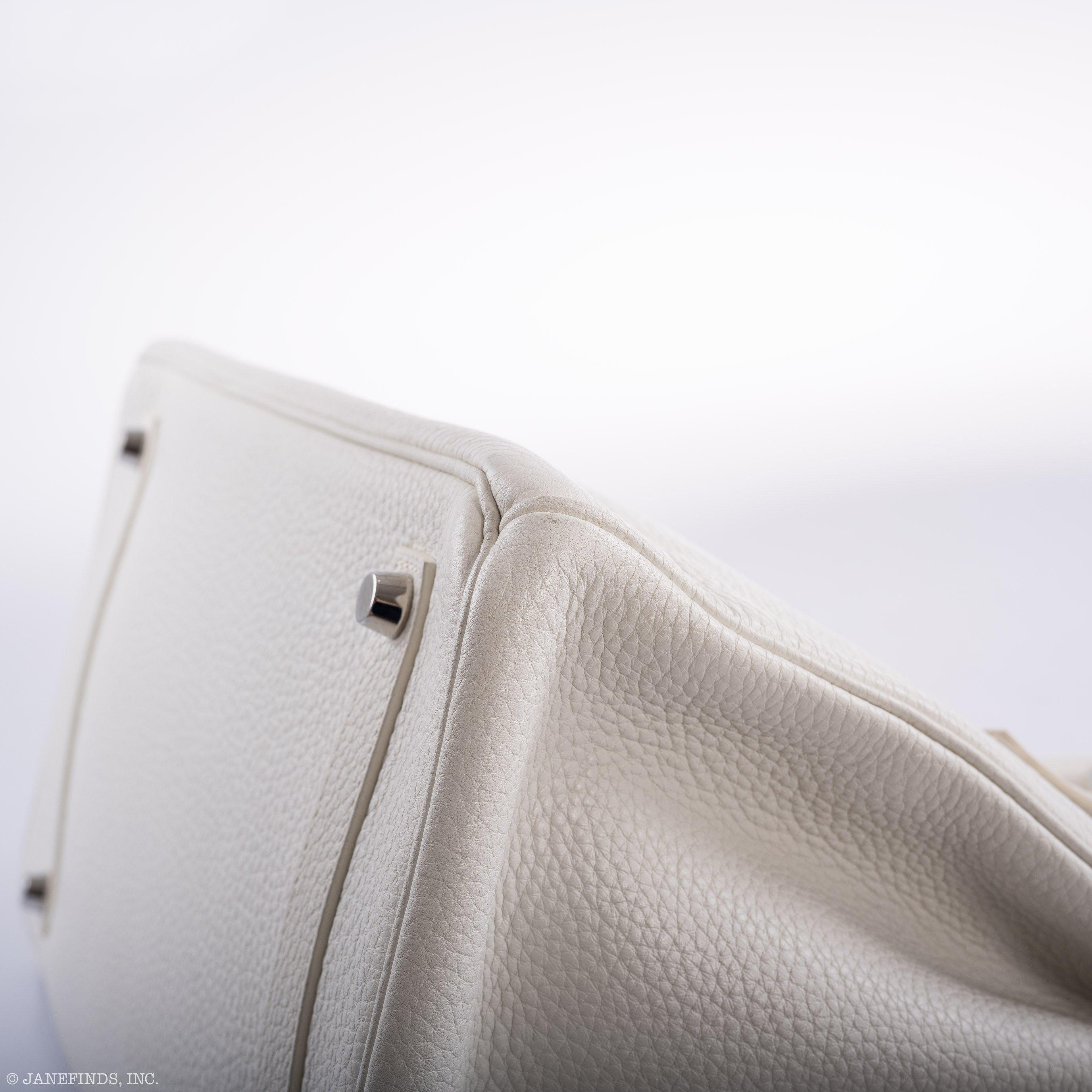 Hermes Birkin 35 White Clemence leather Palladium Hardware - N Square - Exclusu