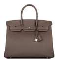 Hermes Birkin 35cm Etain Epsom Palladium Hardware - Exclusu