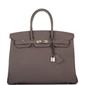 Hermes Birkin 35cm Etain Togo Palladium Hardware - Exclusu