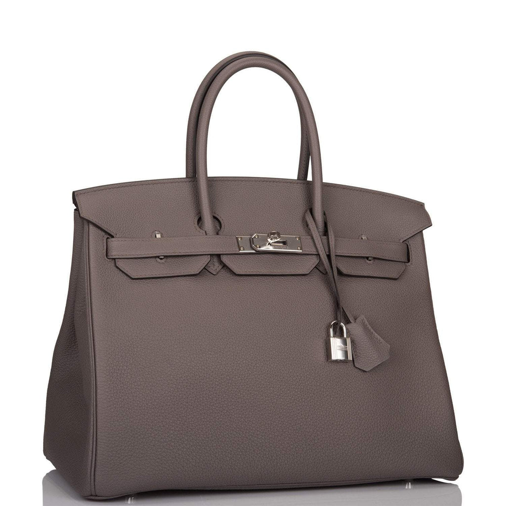 Hermes Birkin 35cm Etain Togo Palladium Hardware - Exclusu