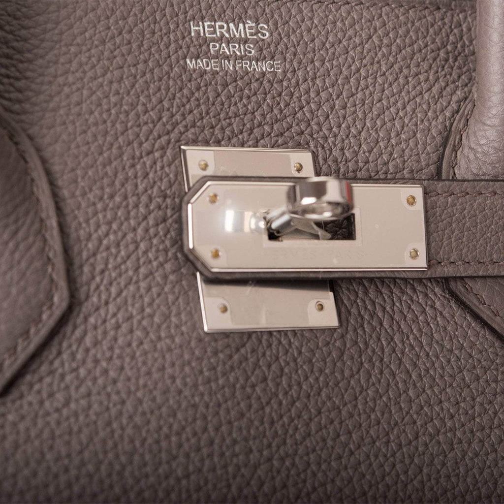 Hermes Birkin 35cm Etain Togo Palladium Hardware - Exclusu