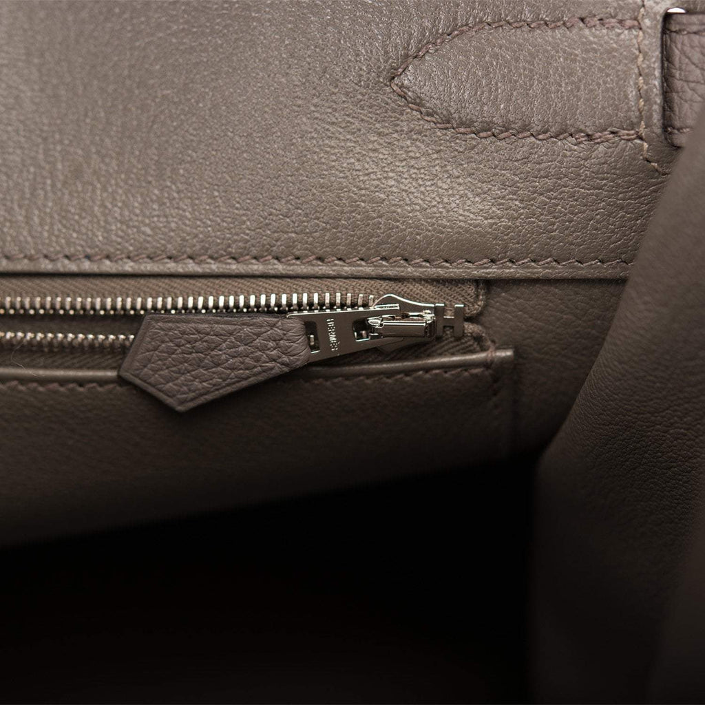 Hermes Birkin 35cm Etain Togo Palladium Hardware - Exclusu