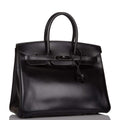 Hermes Birkin 35cm  SO Black Box Black Hardware - Exclusu