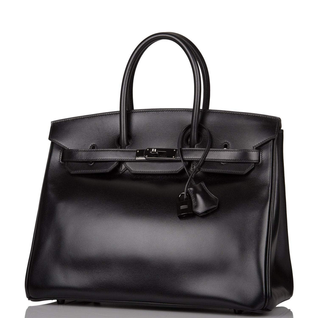 Hermes Birkin 35cm  SO Black Box Black Hardware - Exclusu