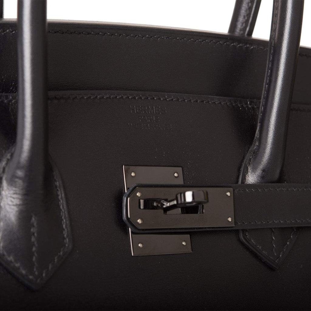 Hermes Birkin 35cm  SO Black Box Black Hardware - Exclusu