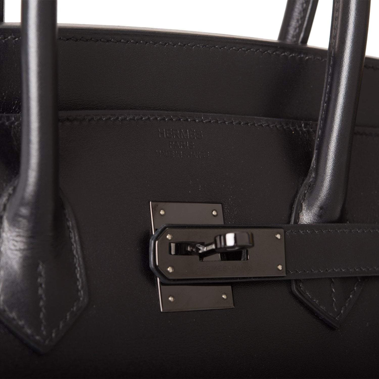 Hermes Birkin 35cm  SO Black Box Black Hardware - Exclusu