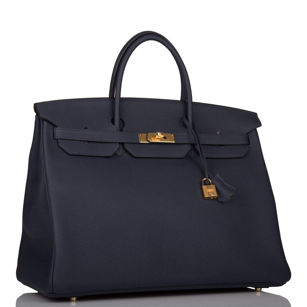 Hermes Birkin 40 Bleu Nuit Togo Gold Hardware - Exclusu