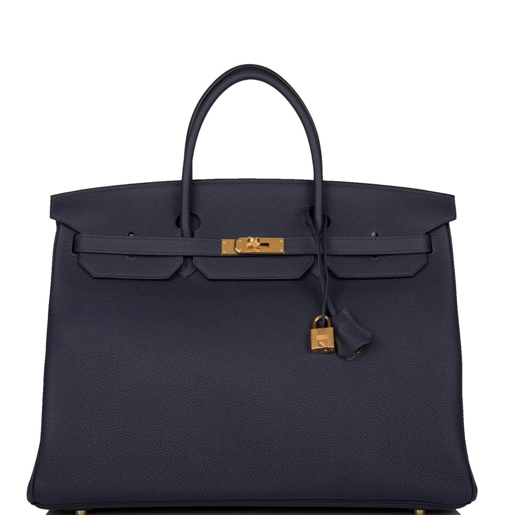 Hermes Birkin 40 Bleu Nuit Togo Gold Hardware - Exclusu