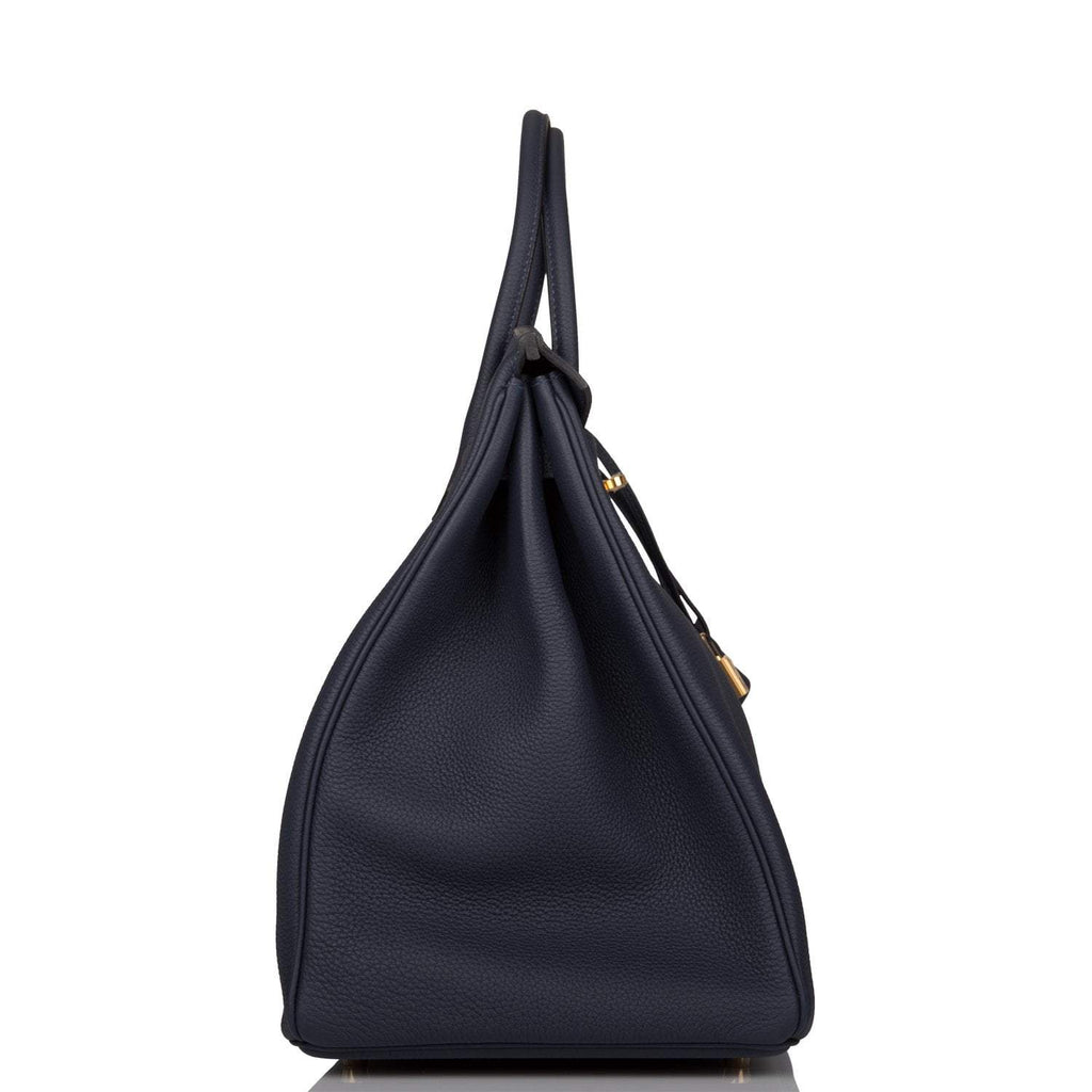 Hermes Birkin 40 Bleu Nuit Togo Gold Hardware - Exclusu