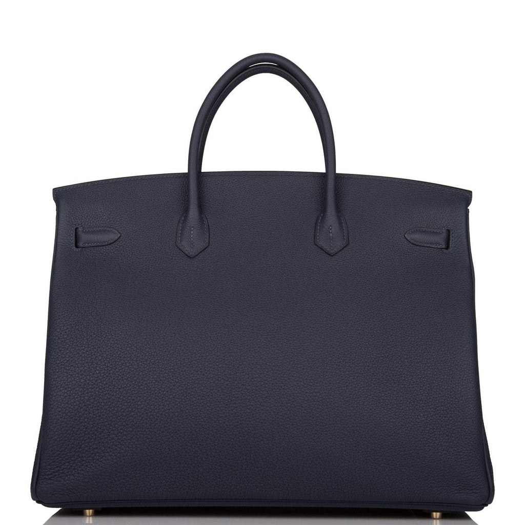 Hermes Birkin 40 Bleu Nuit Togo Gold Hardware - Exclusu