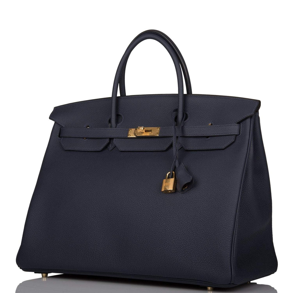 Hermes Birkin 40 Bleu Nuit Togo Gold Hardware - Exclusu
