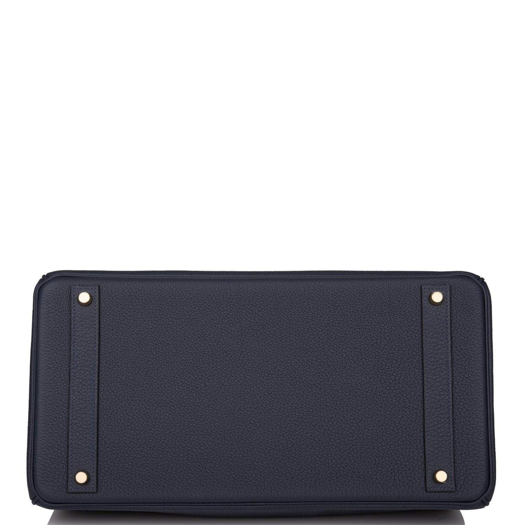 Hermes Birkin 40 Bleu Nuit Togo Gold Hardware - Exclusu