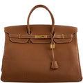 Hermes Birkin 40 Gold Fjord Leather Gold Hardware - Square L - Exclusu