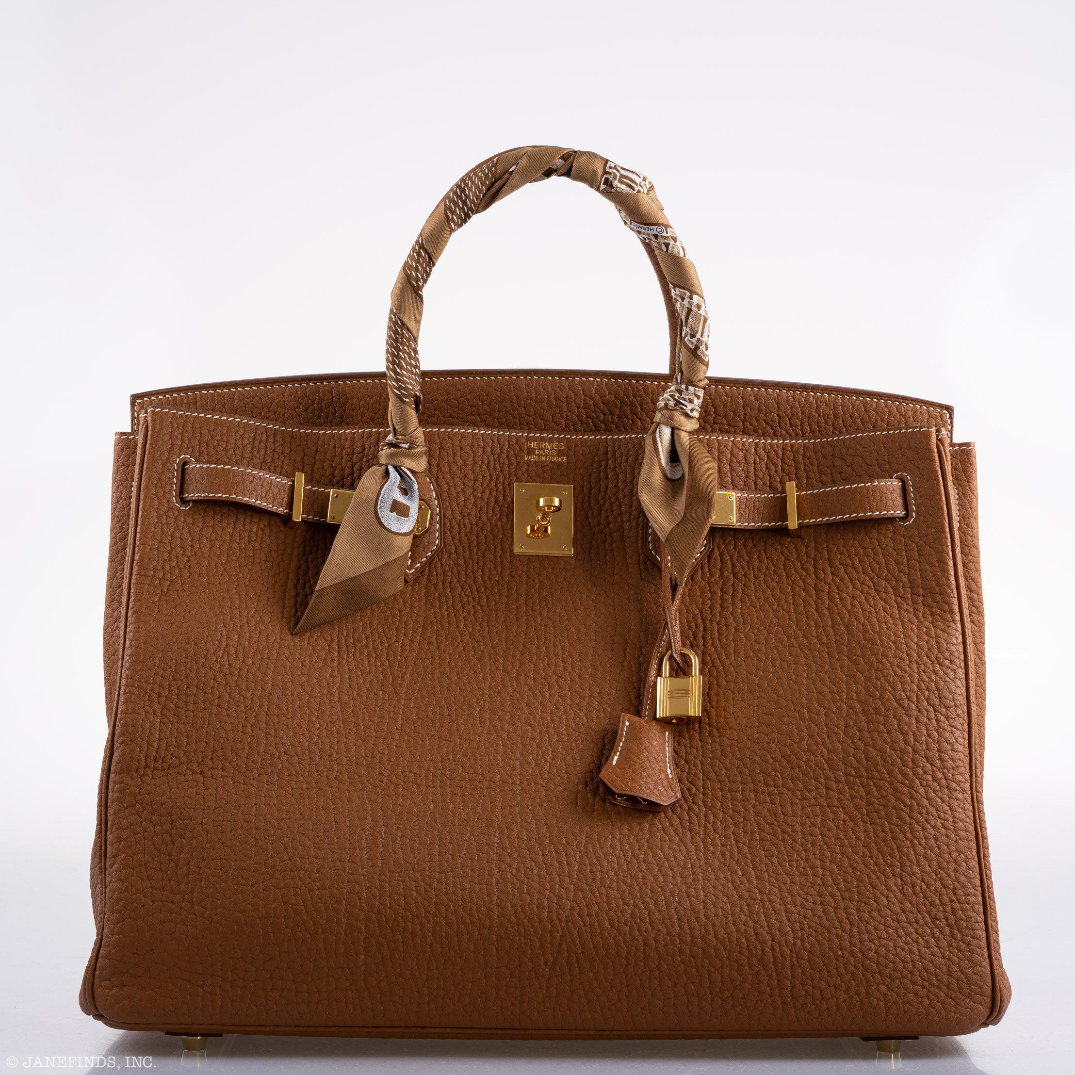 Hermes Birkin 40 Gold Fjord Leather Gold Hardware - Square L - Exclusu
