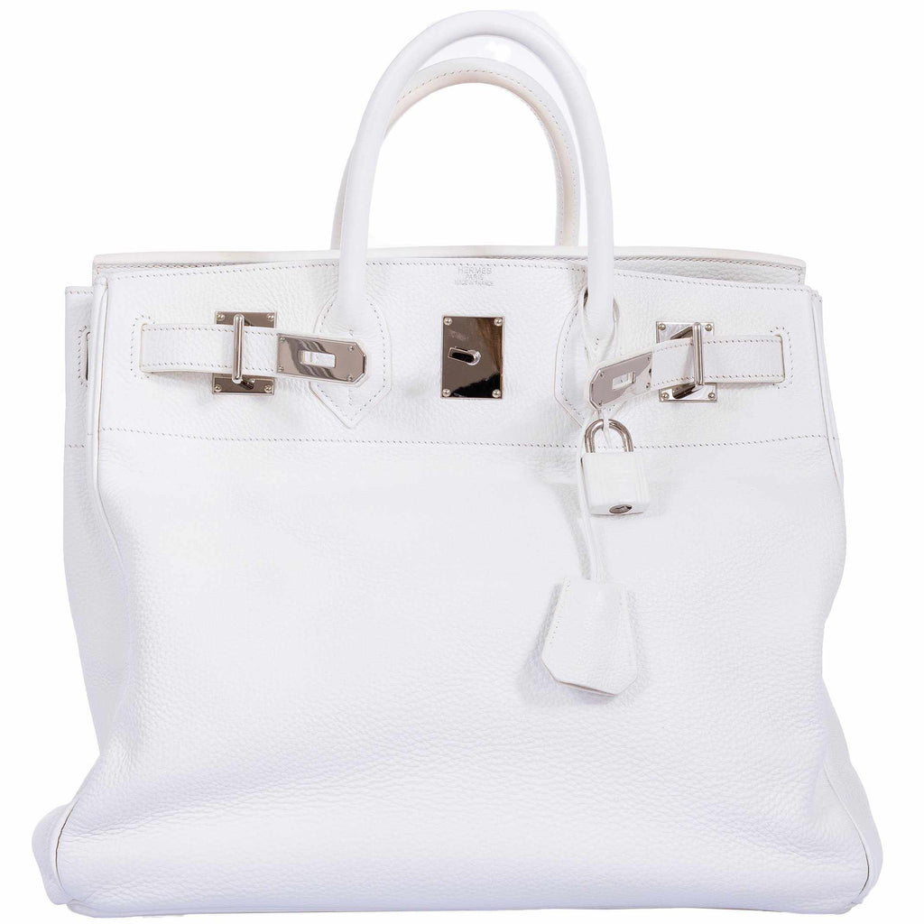 Hermes Birkin 40 HAC White Togo Palladium Hardware - Exclusu