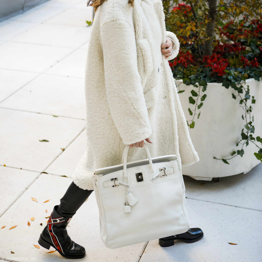 Hermes Birkin 40 HAC White Togo Palladium Hardware - Exclusu