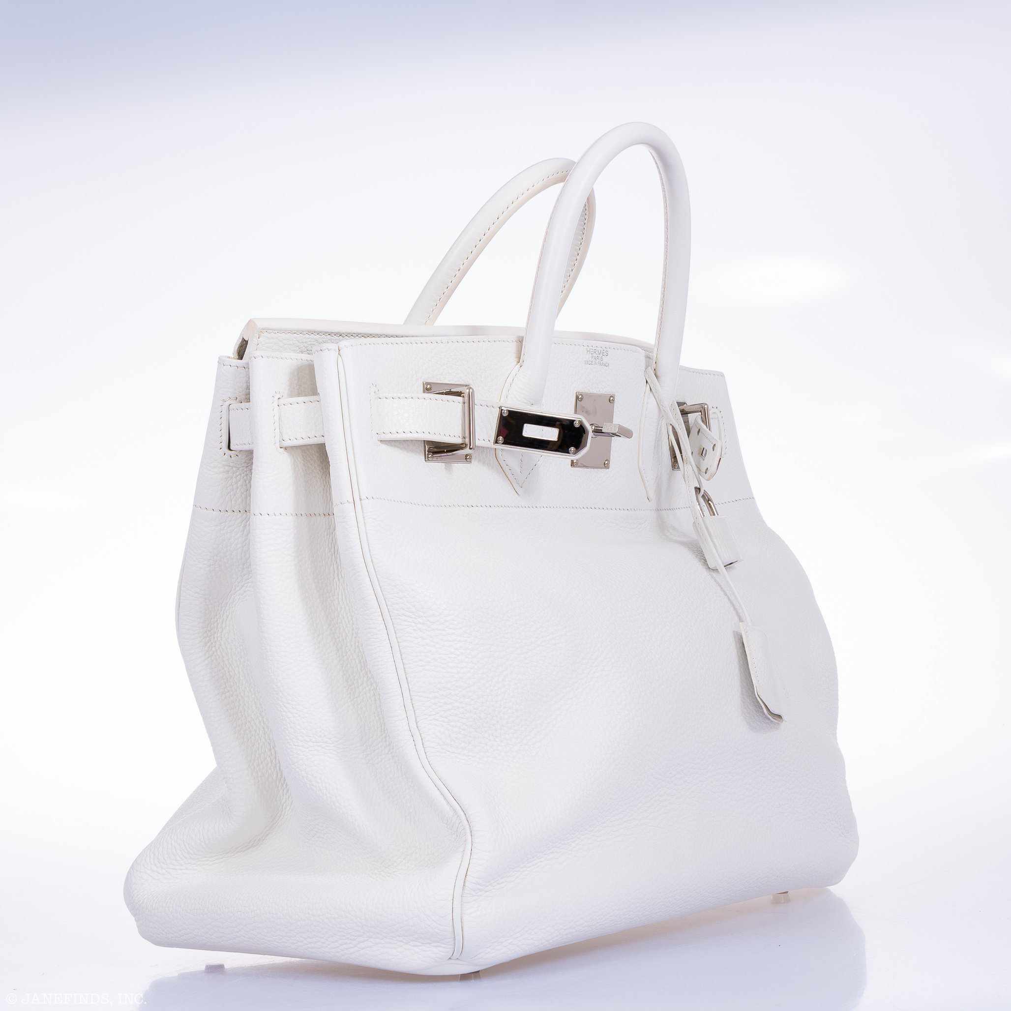 Hermes Birkin 40 HAC White Togo Palladium Hardware - Exclusu