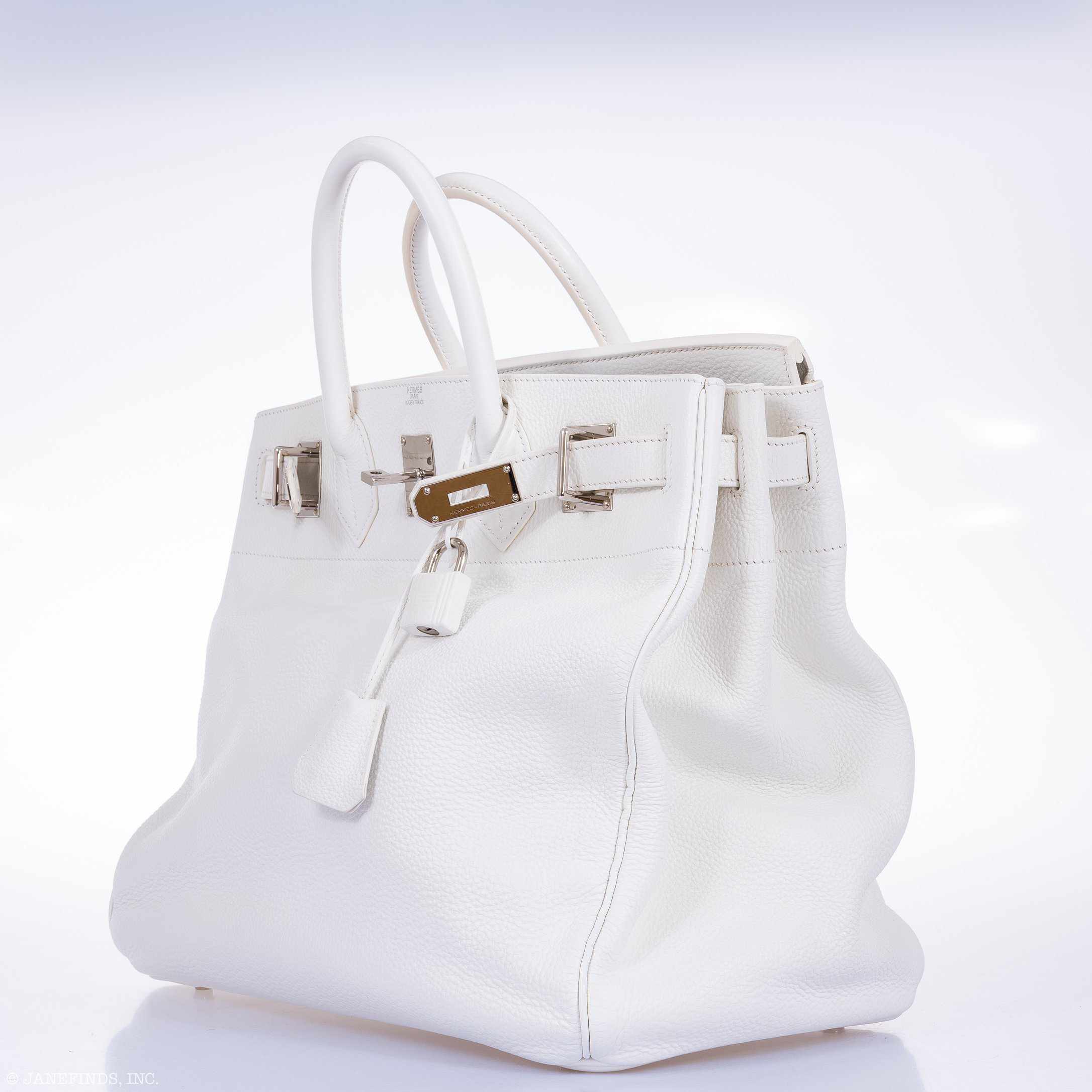 Hermes Birkin 40 HAC White Togo Palladium Hardware - Exclusu