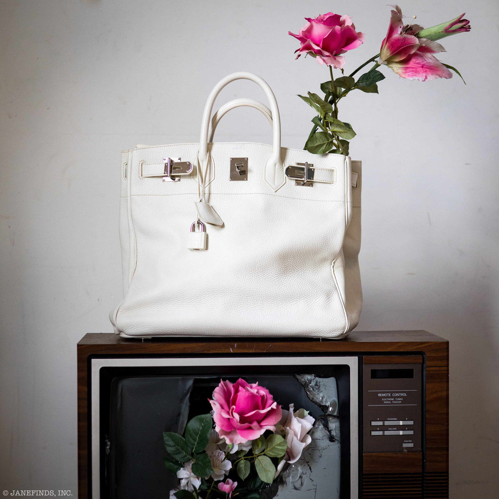 Hermes Birkin 40 HAC White Togo Palladium Hardware - Exclusu