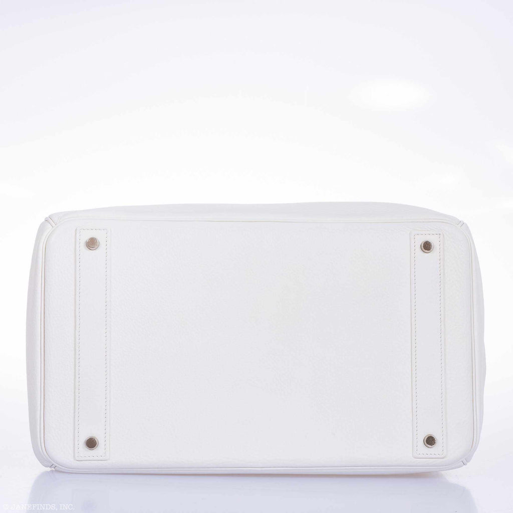 Hermes Birkin 40 HAC White Togo Palladium Hardware - Exclusu