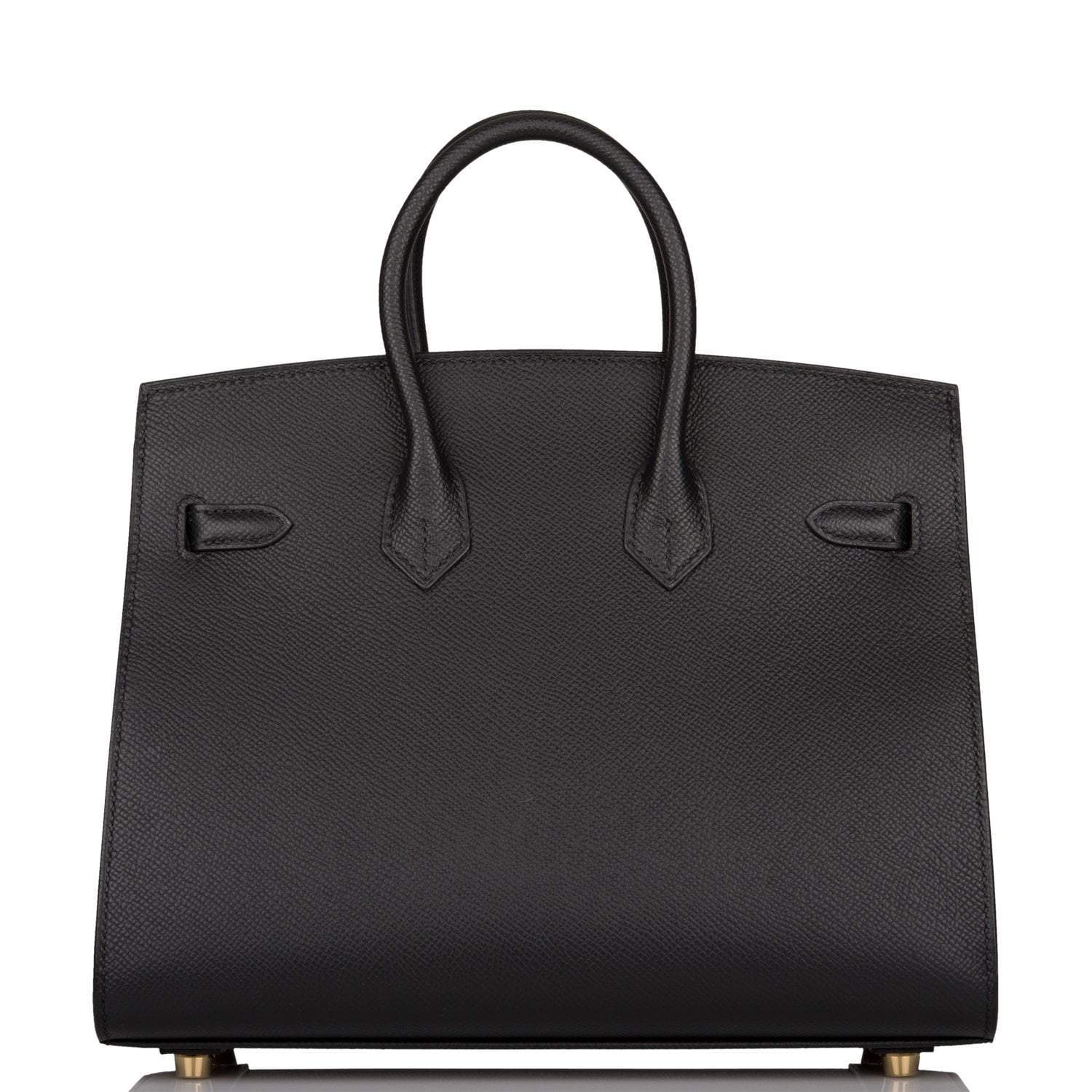 Hermes Birkin Sellier 25 Black Epsom Gold Hardware - Exclusu