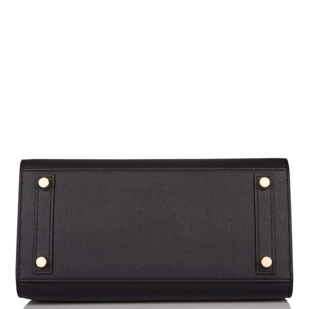 Hermes Birkin Sellier 25 Black Epsom Gold Hardware - Exclusu