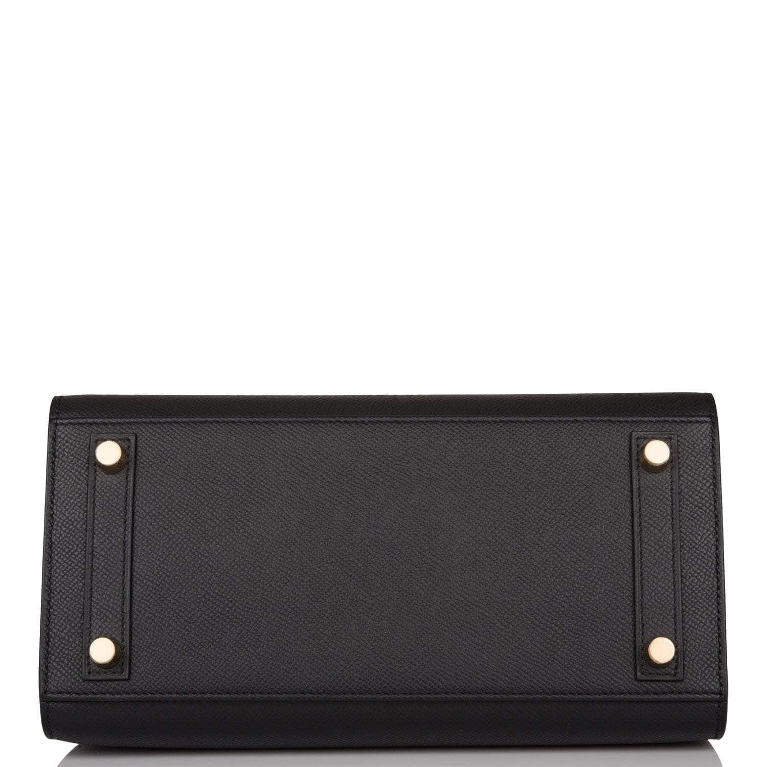 Hermes Birkin Sellier 25 Black Epsom Gold Hardware - Exclusu