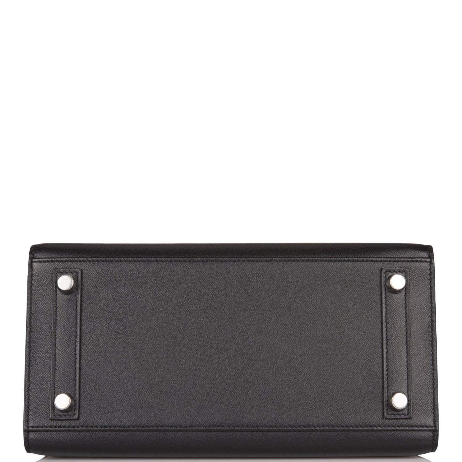 Hermes Birkin Sellier 25 Black Veau Madame Palladium Hardware - Exclusu