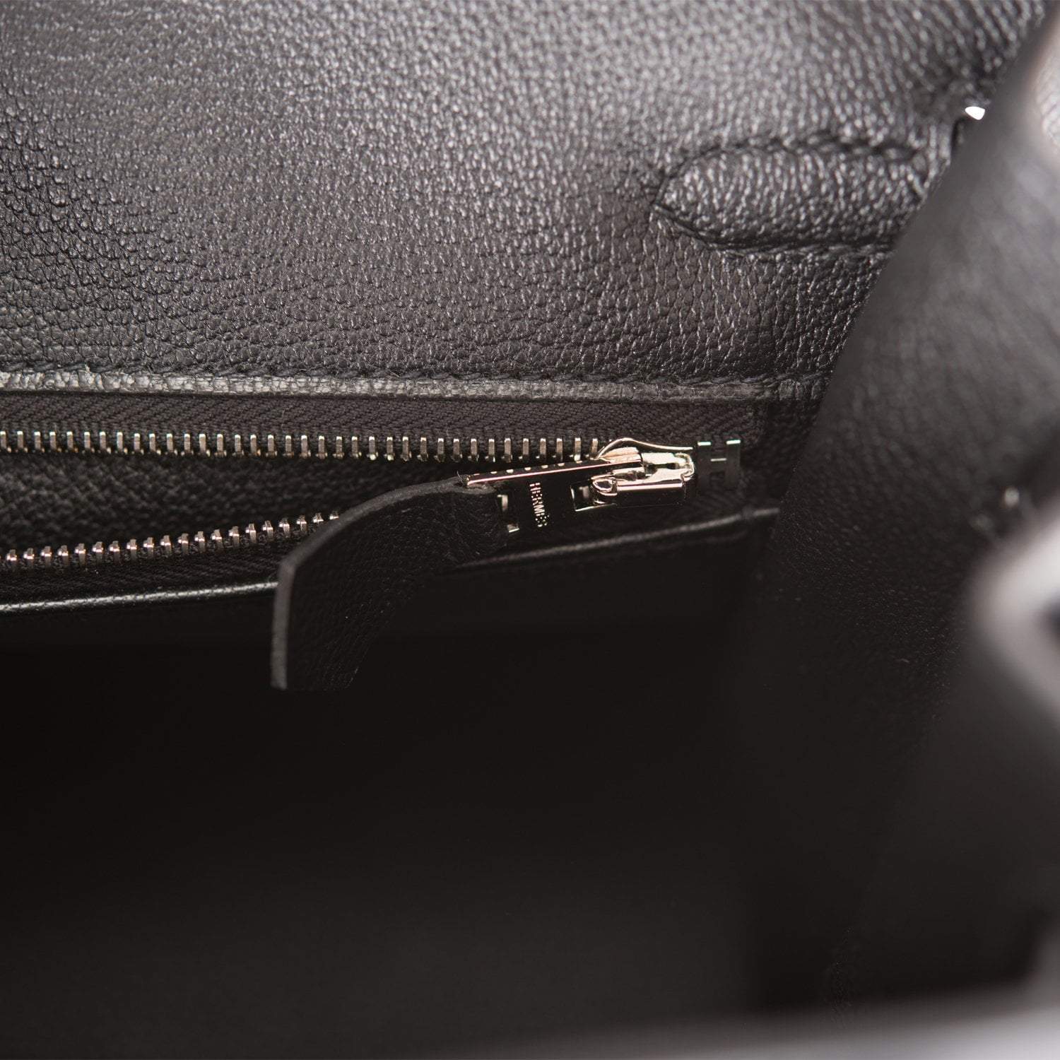 Hermes Birkin Sellier 25 Black Veau Madame Palladium Hardware - Exclusu