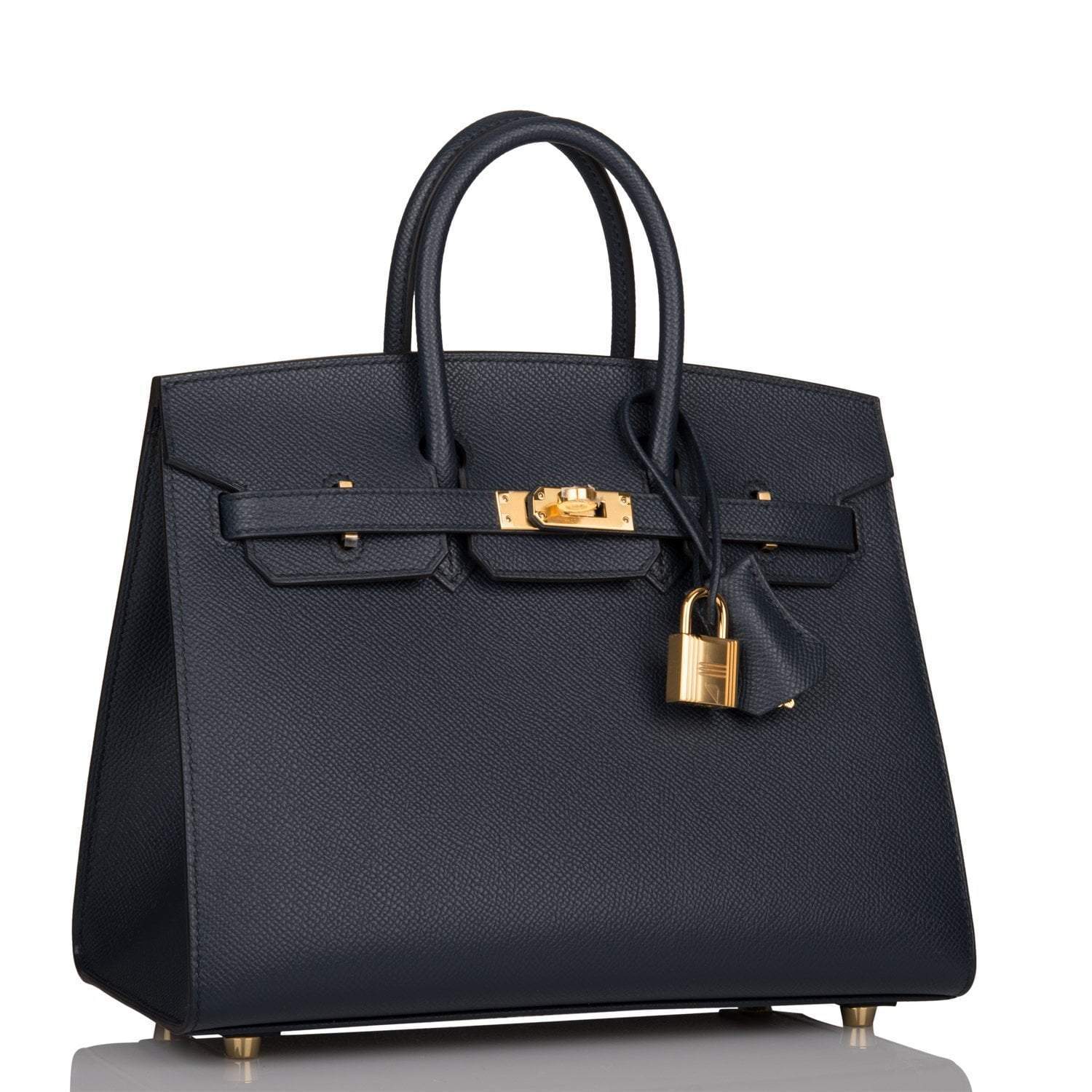 Hermes Birkin Sellier 25 Bleu Indigo Epsom Gold Hardware - Exclusu