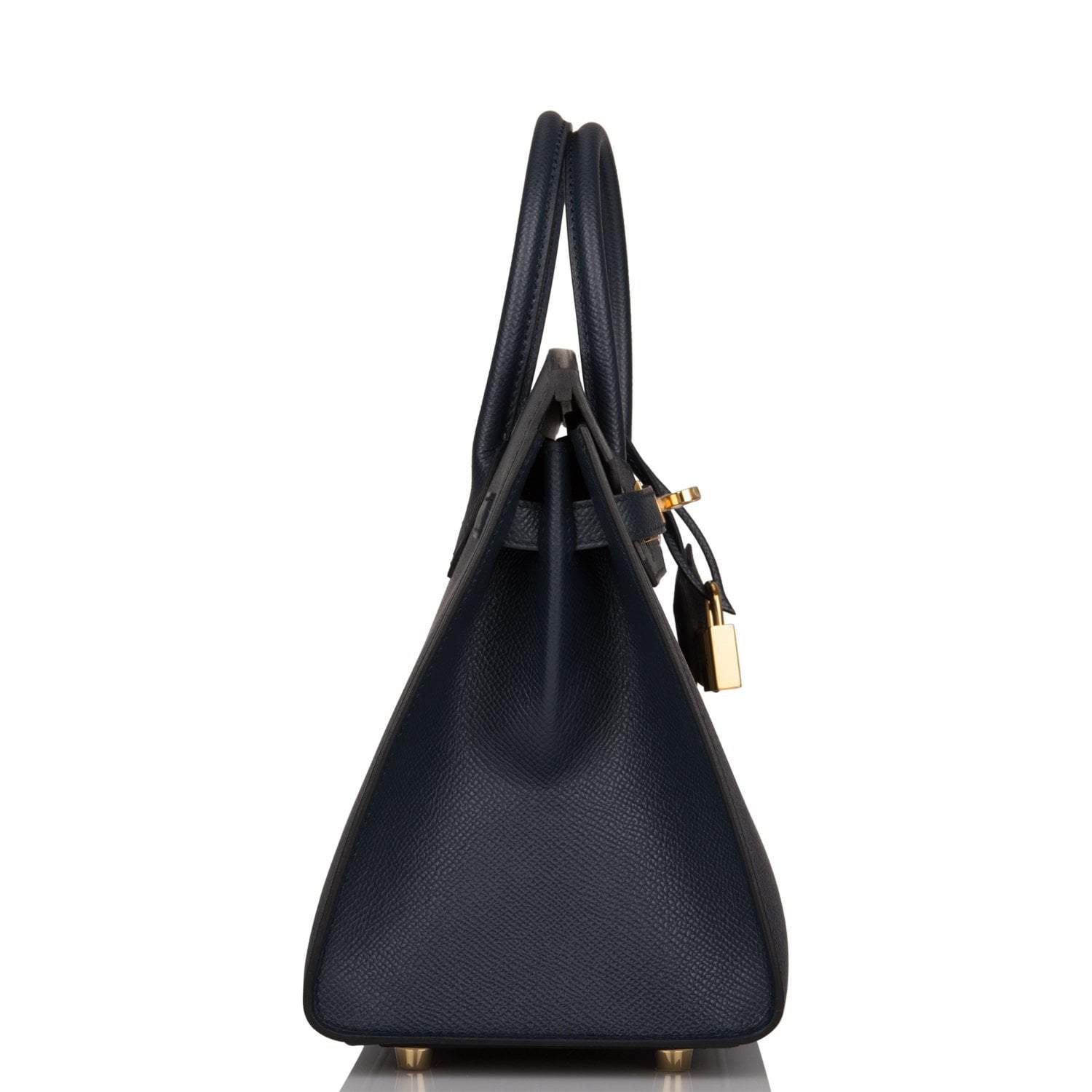 Hermes Birkin Sellier 25 Bleu Indigo Epsom Gold Hardware - Exclusu