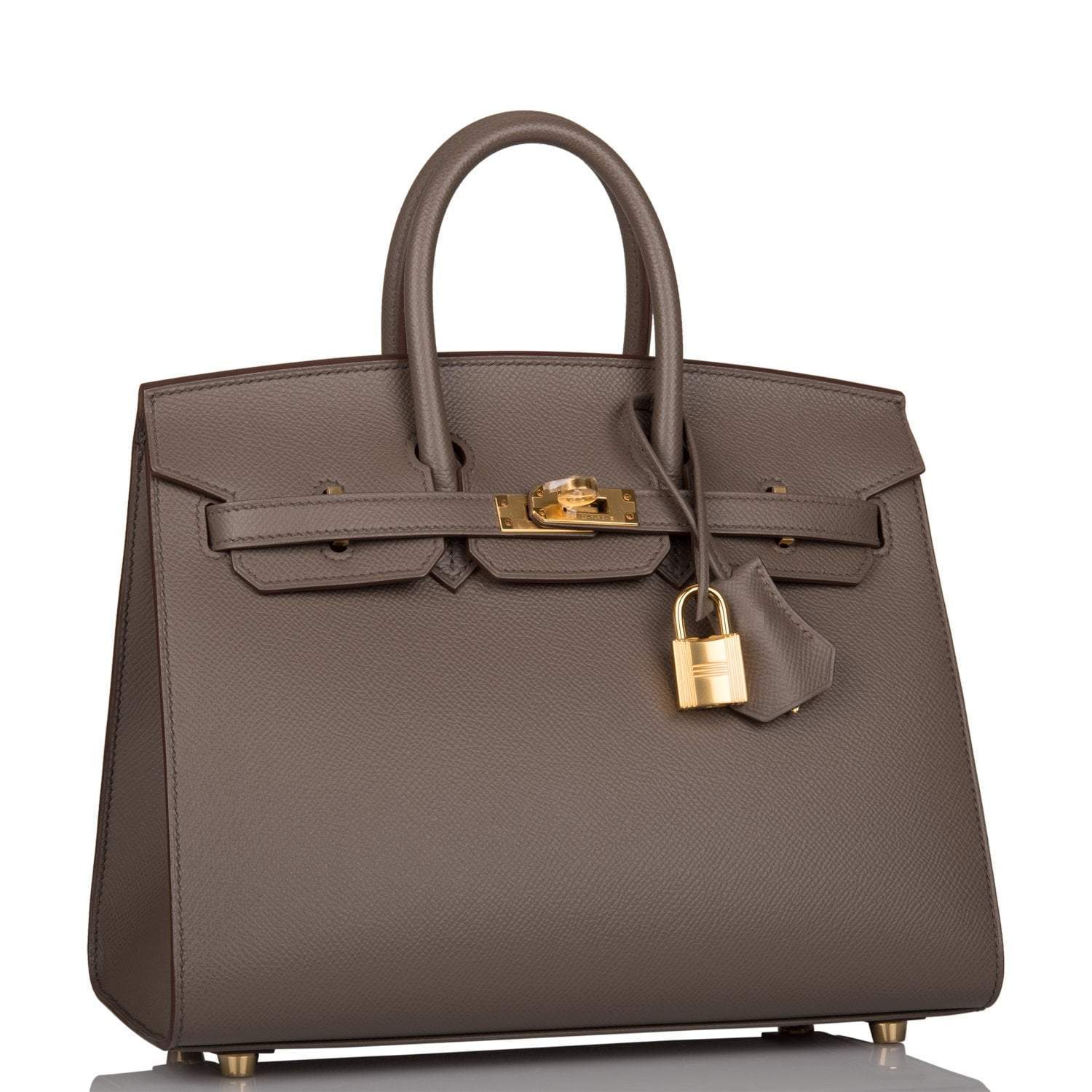 Hermes Birkin Sellier 25 Etain Epsom Gold Hardware - Exclusu