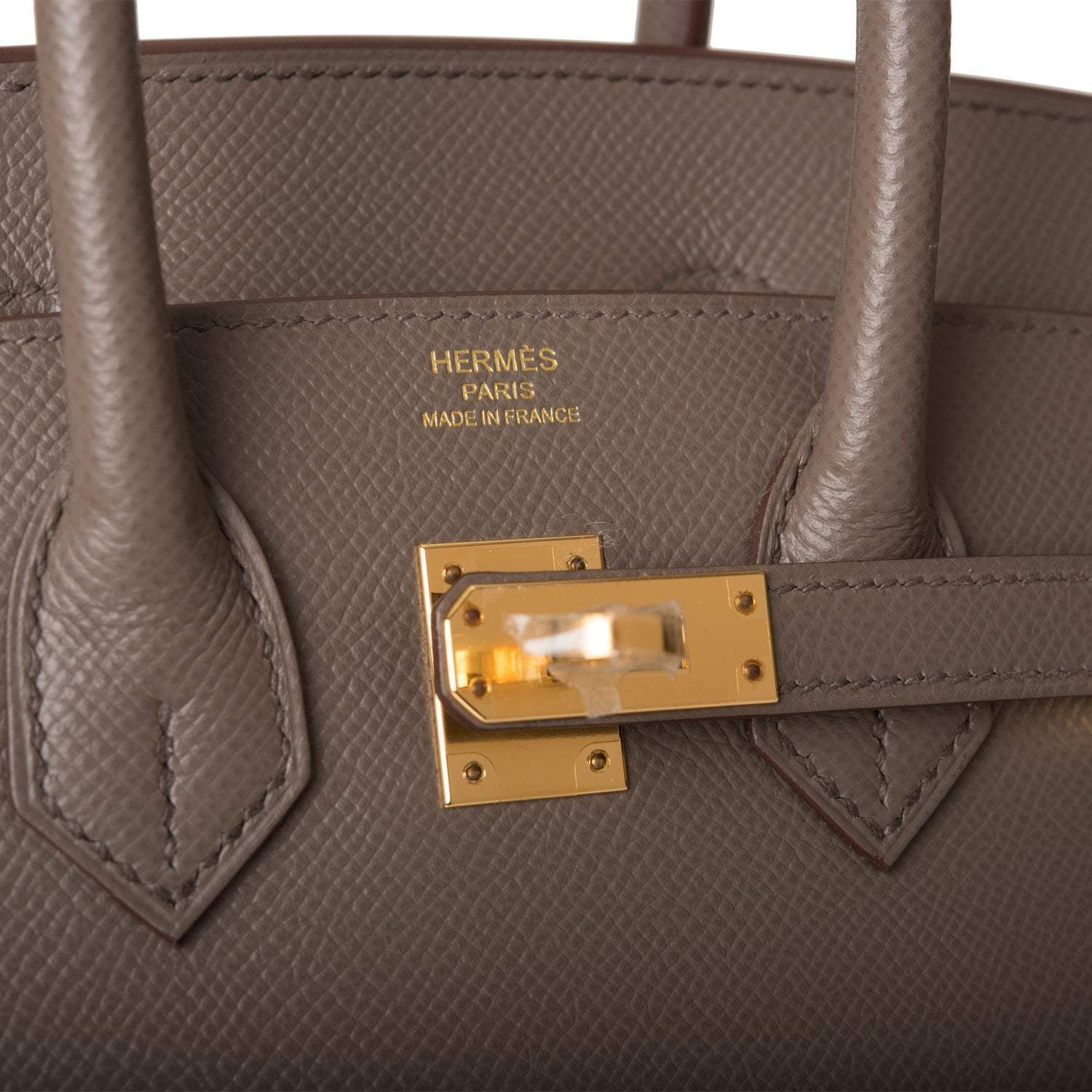 Hermes Birkin Sellier 25 Etain Epsom Gold Hardware - Exclusu