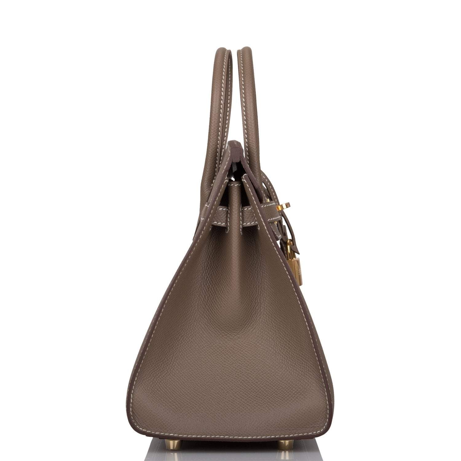 Hermes Birkin Sellier 25 Etoupe Epsom Gold Hardware - Exclusu