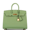 Hermes Birkin Sellier 25 Vert Criquet Epsom Gold Hardware - Exclusu