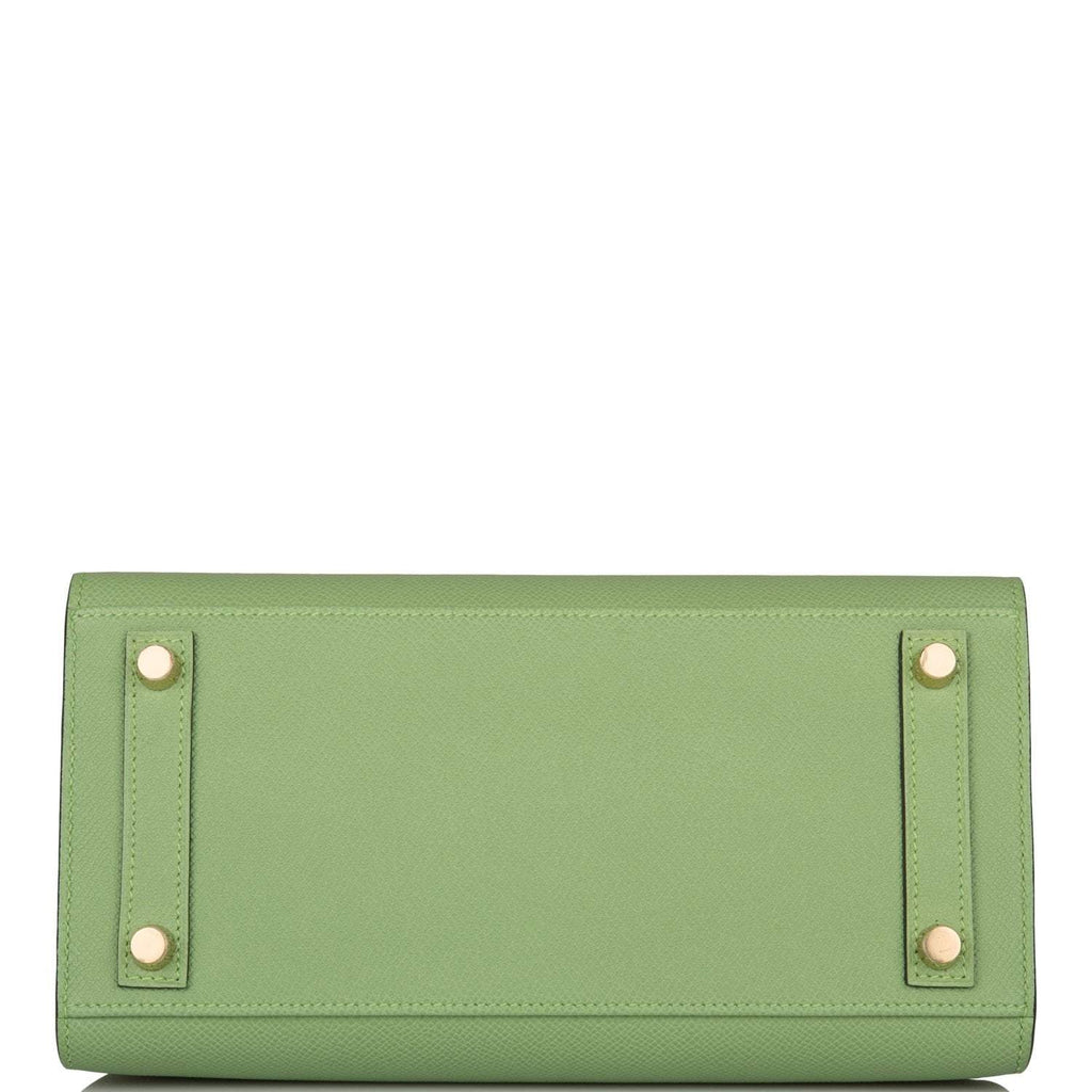 Hermes Birkin Sellier 25 Vert Criquet Epsom Gold Hardware - Exclusu