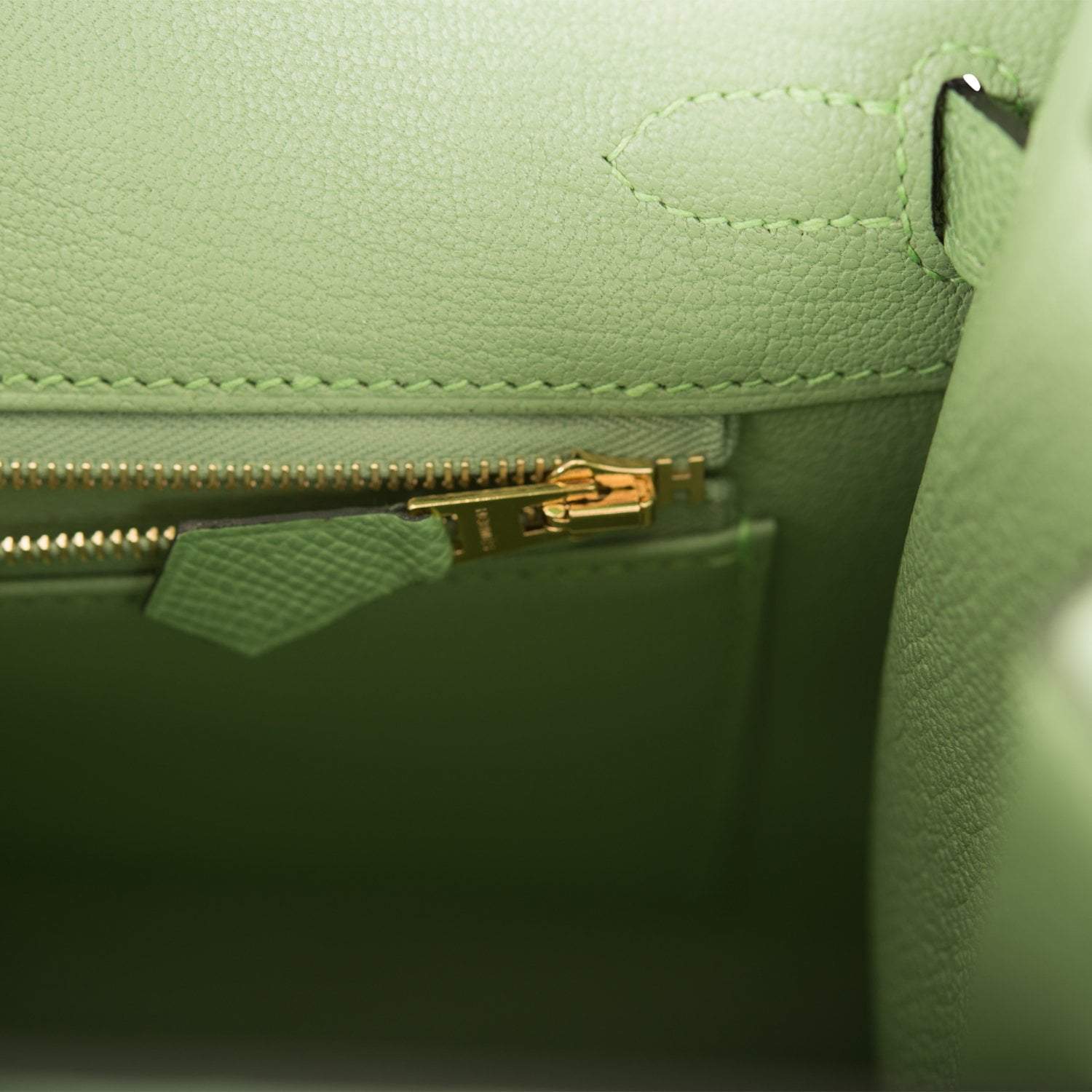 Hermes Birkin Sellier 25 Vert Criquet Epsom Gold Hardware - Exclusu