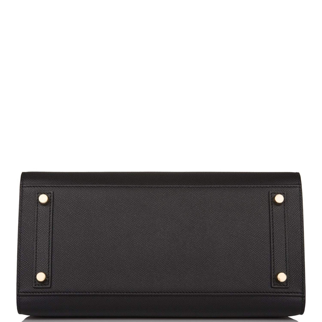 Hermes Birkin Sellier 30 Black Epsom Gold Hardware - Exclusu