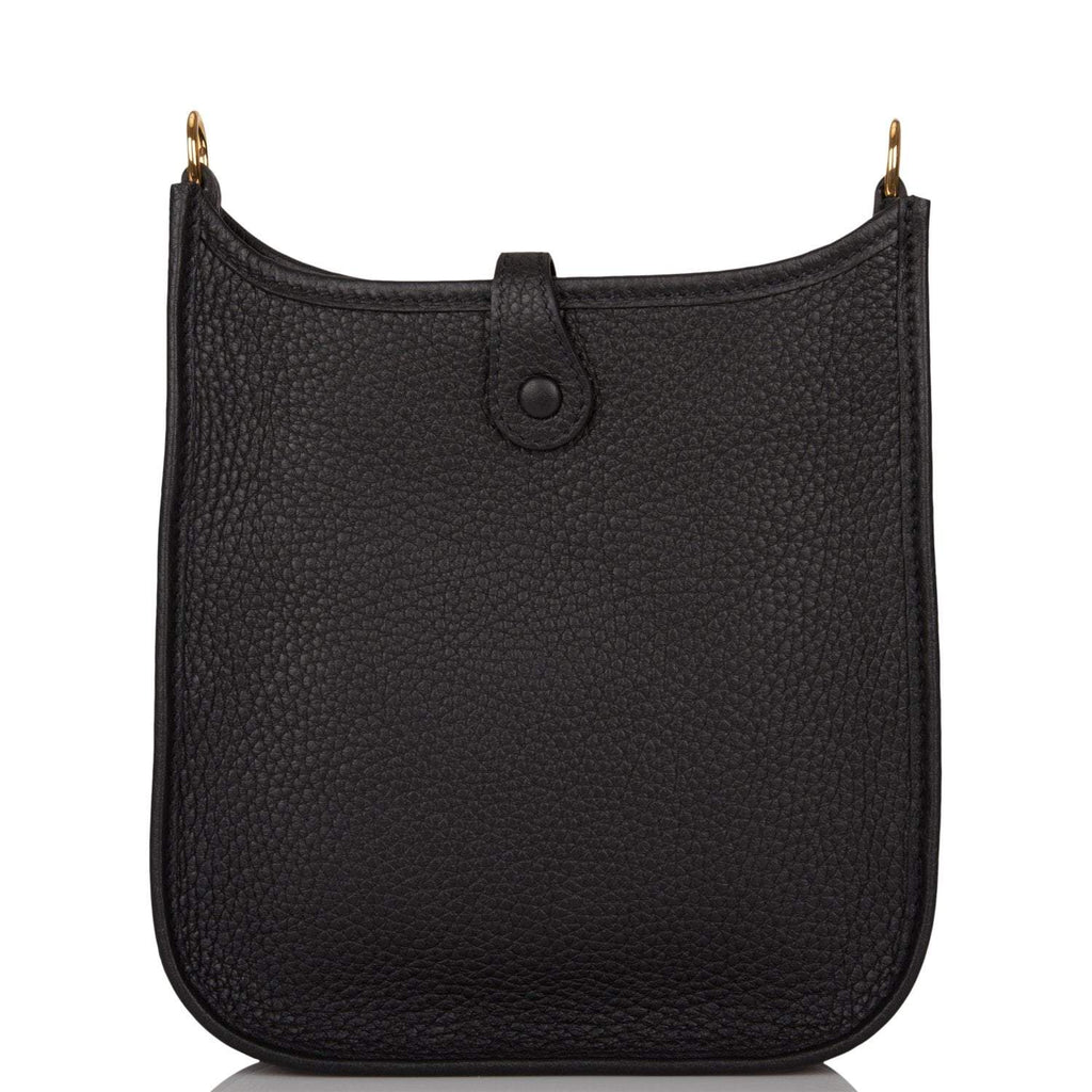 Hermes Black Clemence Evelyne TPM Bag Gold Hardware - Exclusu