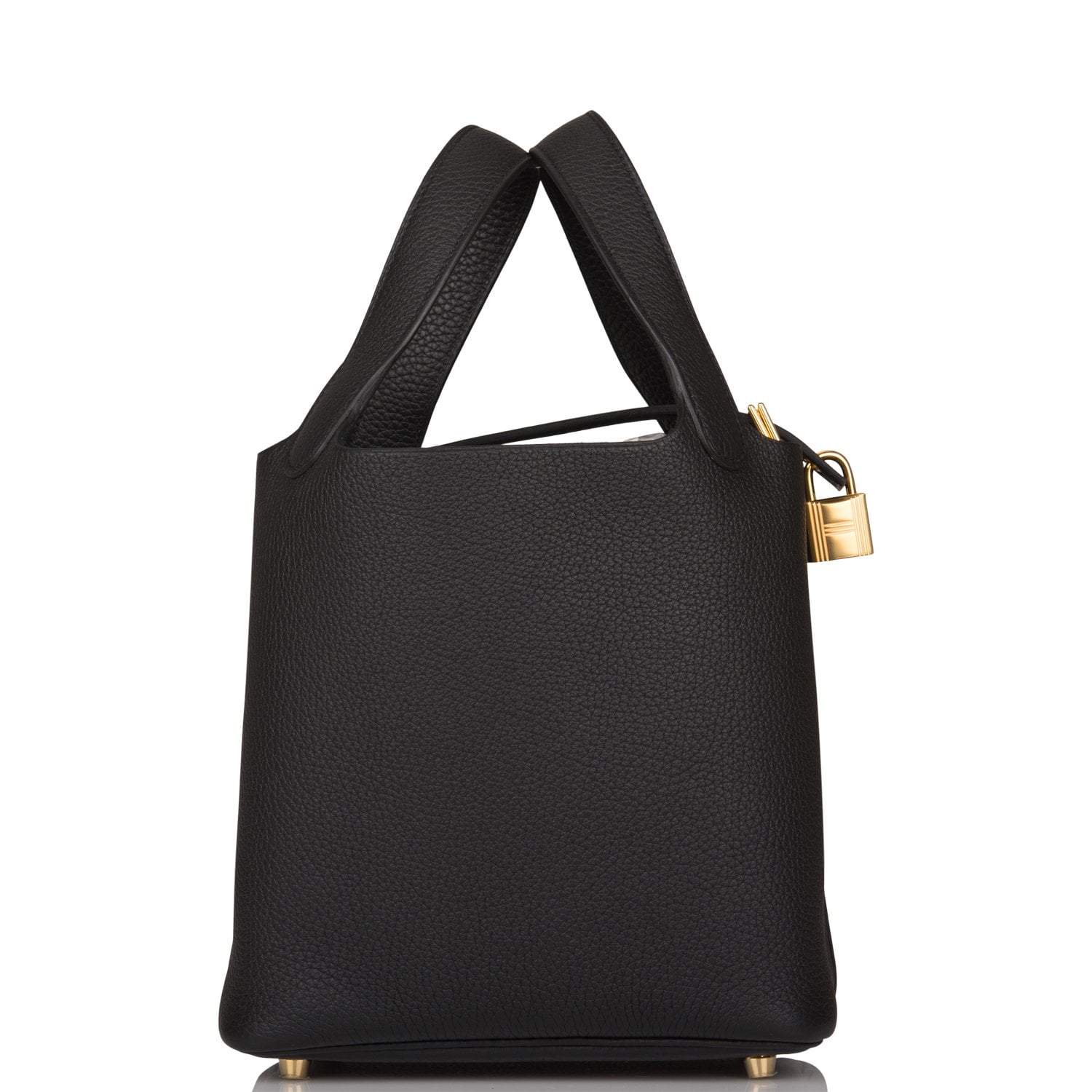 Hermes Black Clemence Picotin Lock 18cm Gold Hardware - Exclusu