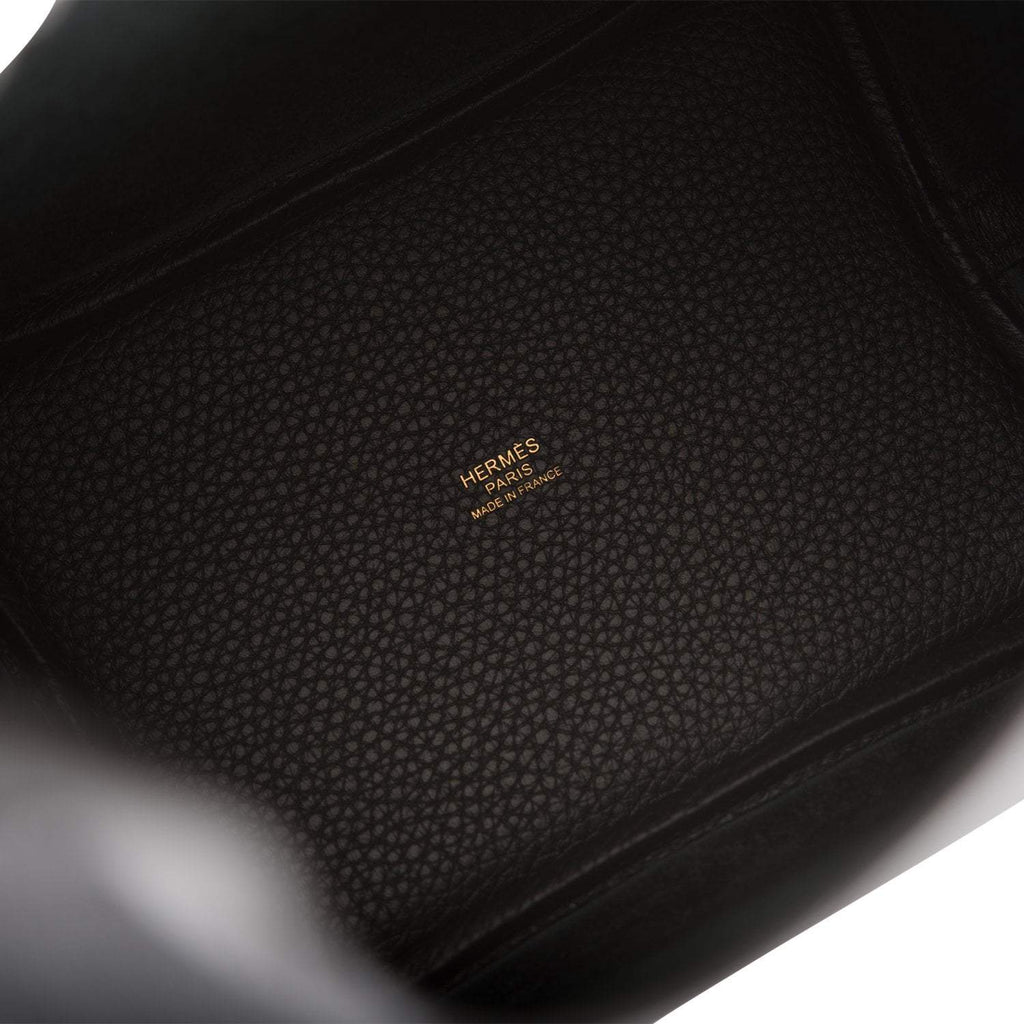 Hermes Black Clemence Picotin Lock 18cm Gold Hardware - Exclusu