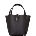 Hermes Black Clemence Picotin Lock 22cm Palladium Hardware - Exclusu