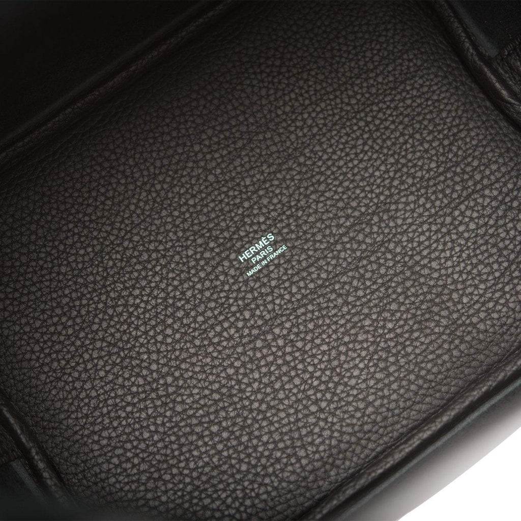 Hermes Black Clemence Picotin Lock 22cm Palladium Hardware - Exclusu