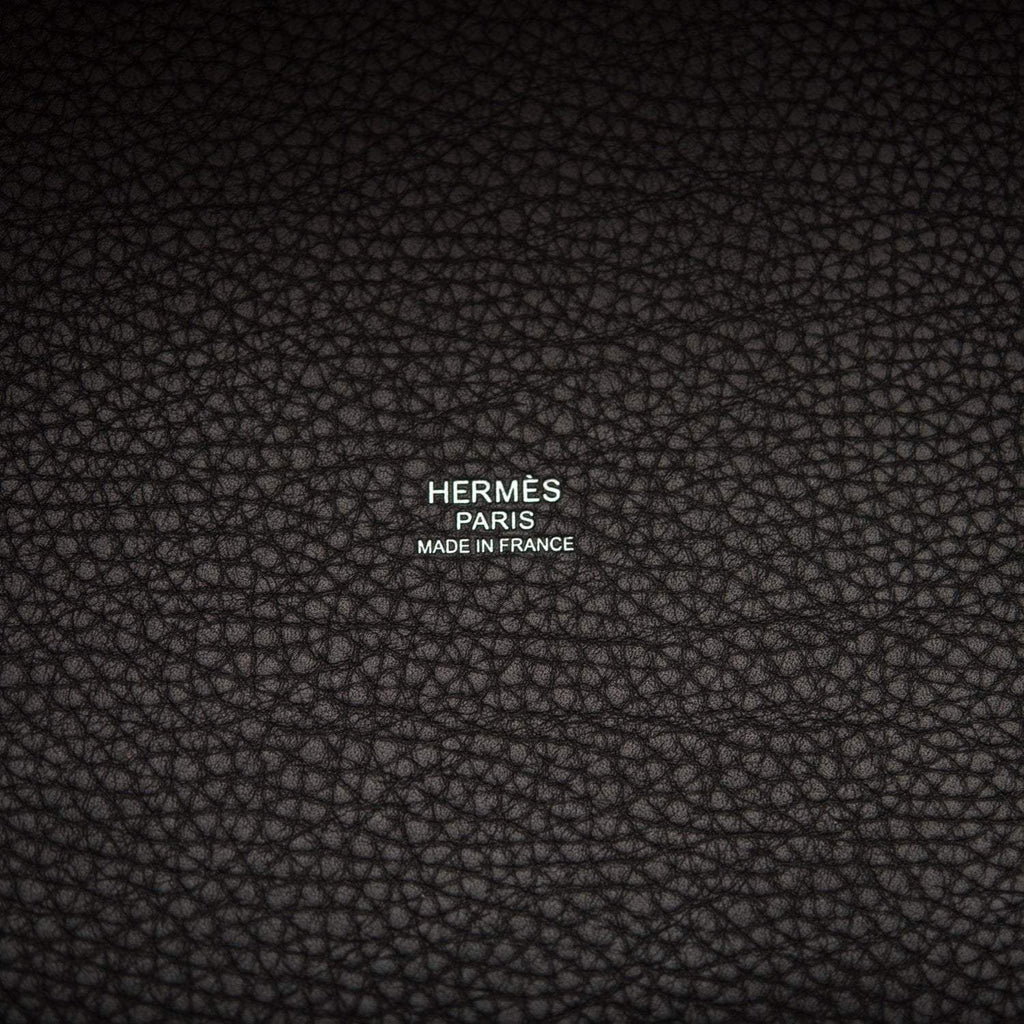 Hermes Black Clemence Picotin Lock 22cm Palladium Hardware - Exclusu