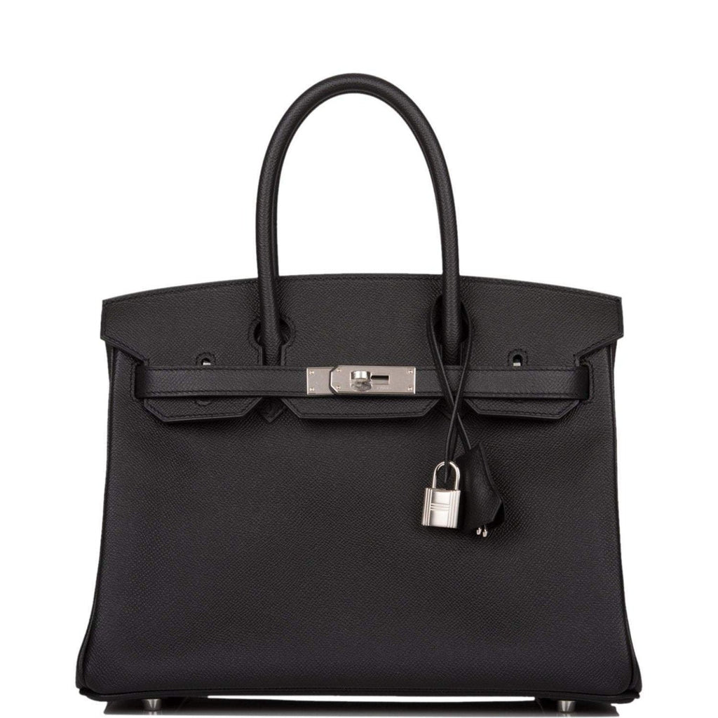 Hermes Black Epsom Birkin 30cm Palladium Hardware - Exclusu