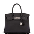 Hermes Black Epsom Birkin 30cm Palladium Hardware - Exclusu