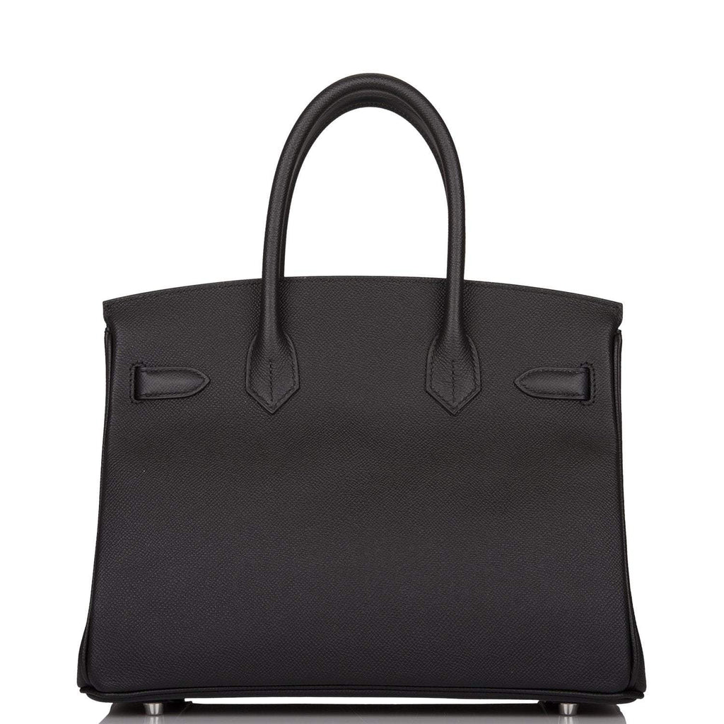 Hermes Black Epsom Birkin 30cm Palladium Hardware - Exclusu