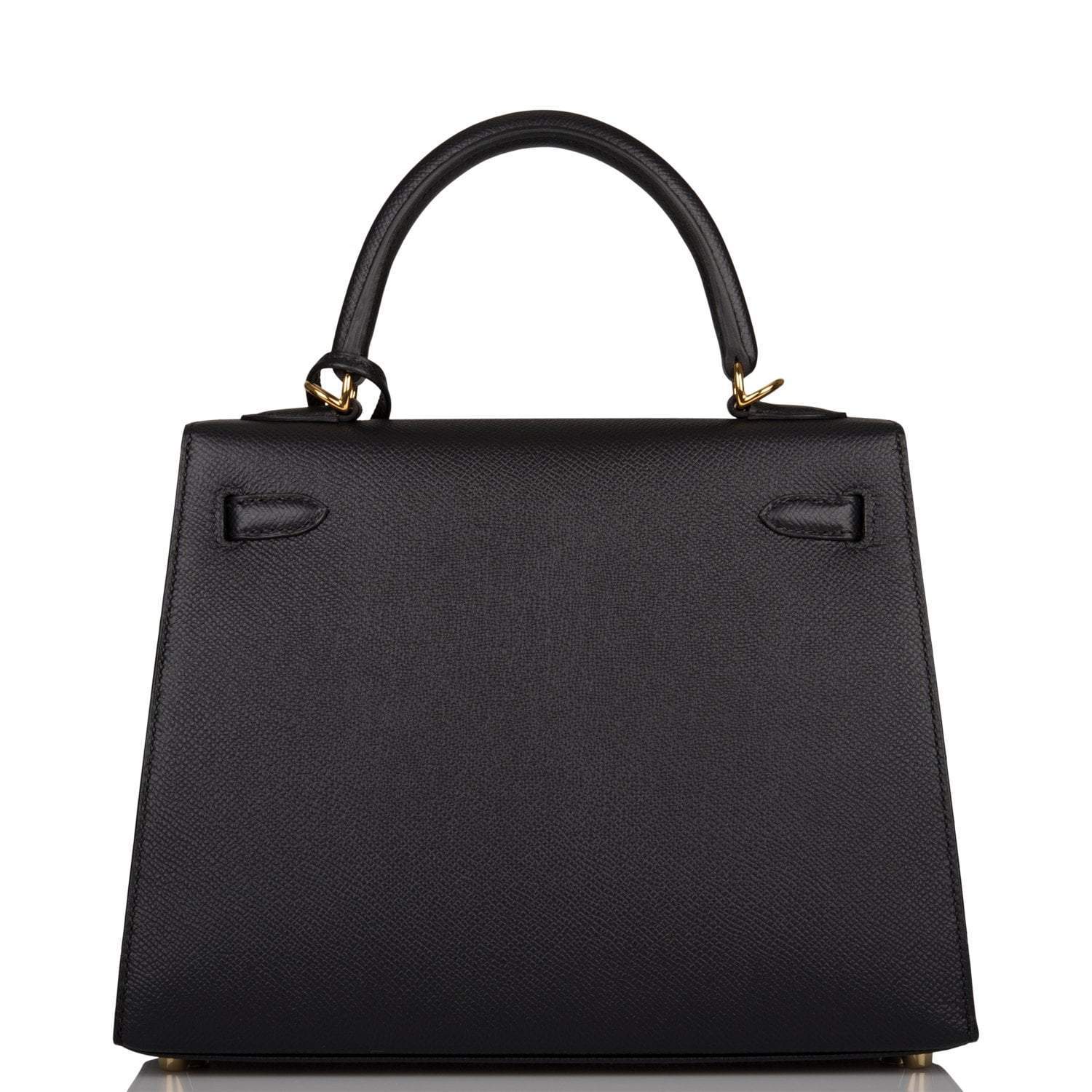 Hermes Black Epsom Sellier Kelly 25cm Gold Hardware - Exclusu